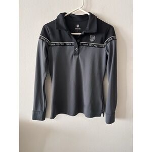 Maya Delores Women's Riding Shirt Long Sleeve Black Gray Small Equestrian